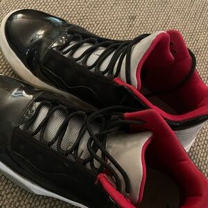 Jordan Black and Red Athletic Shoes
